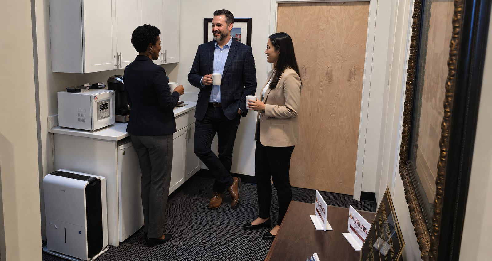CPEO kitchenette and coffee station