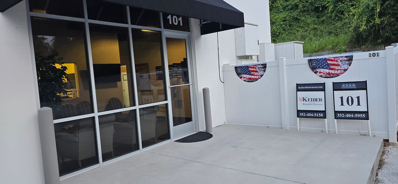 Clermont Professional Executive Offices exterior, 1230 Oakley Seaver Drive, Suite 101, Clermont, FL 34711 — North side entrance, follow the 101 signs from the parking lot